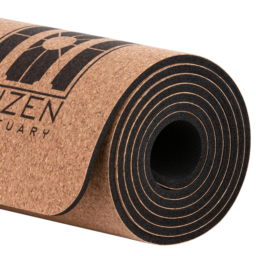 Kaizen Sanctuary cork yoga mat natural sustainable eco friendly non toxic rolled